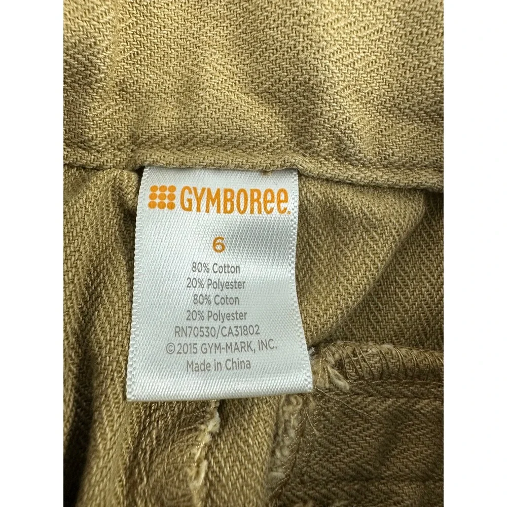 Gymboree Boys‎ Khaki Chino Pants Size 6 Cotton Blend Adjustable Waist
